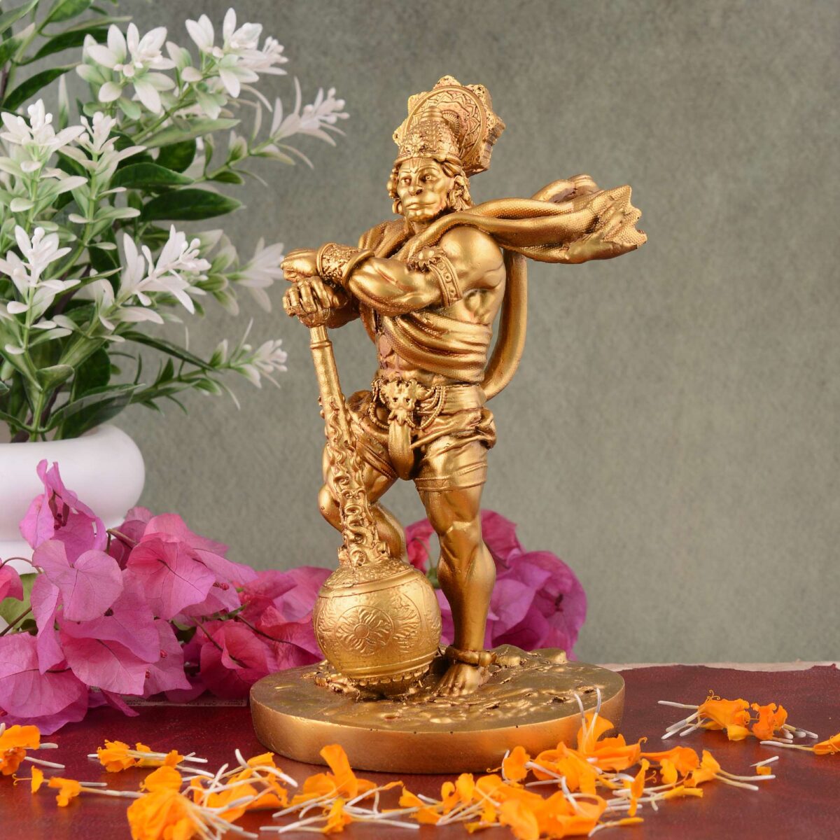 Bahubali Hanuman Ji Murti Bajrangbali Idol Statue Showpiece Lamora bahubali-hanuman-ji-murti-bajrangbali-idol-statue-showpiece-lamora