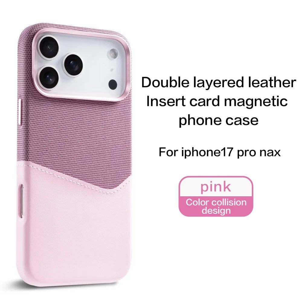 iPhone Leather Fabric Case