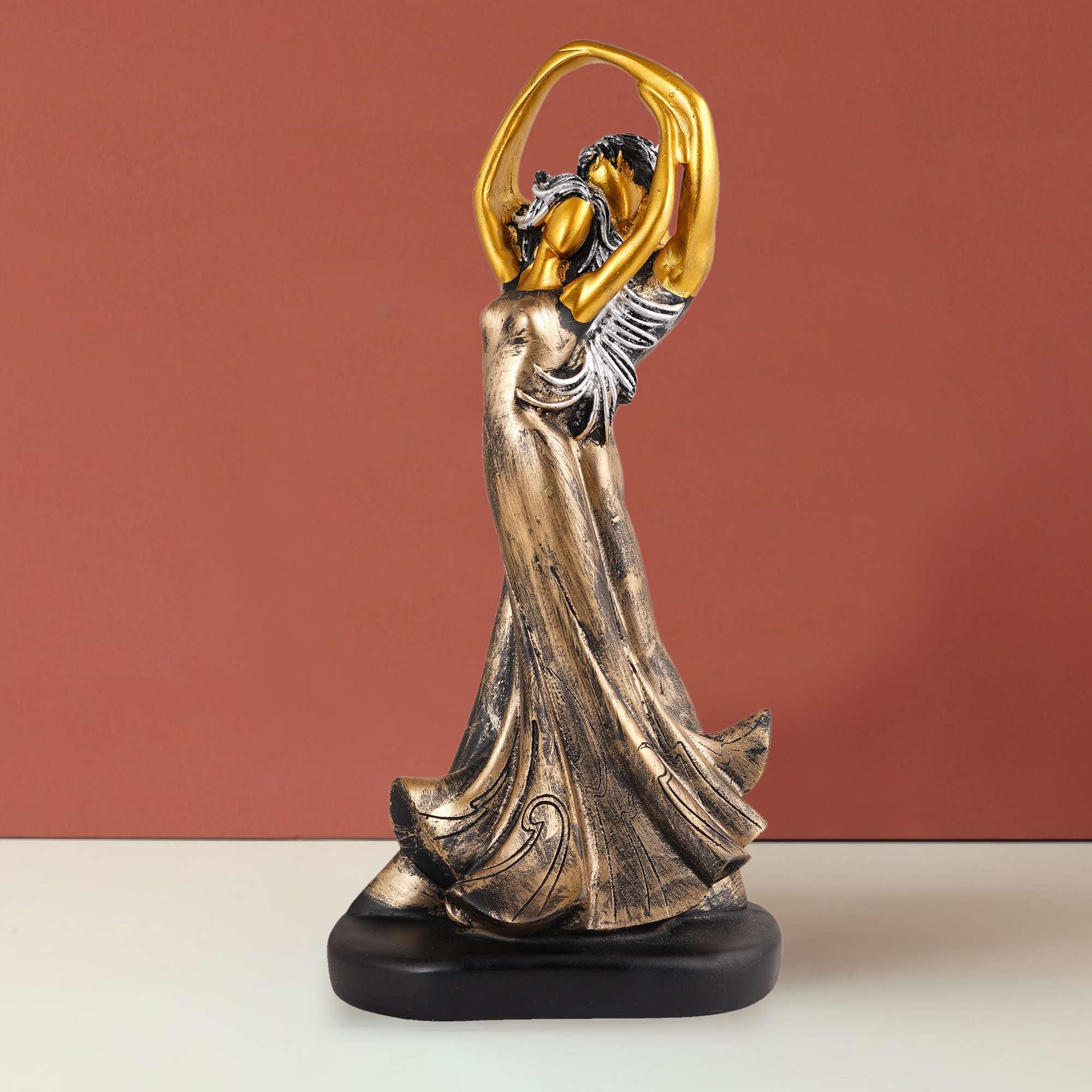 Couples symbolizes true love, Romantic Gift Showpieces brown Golden