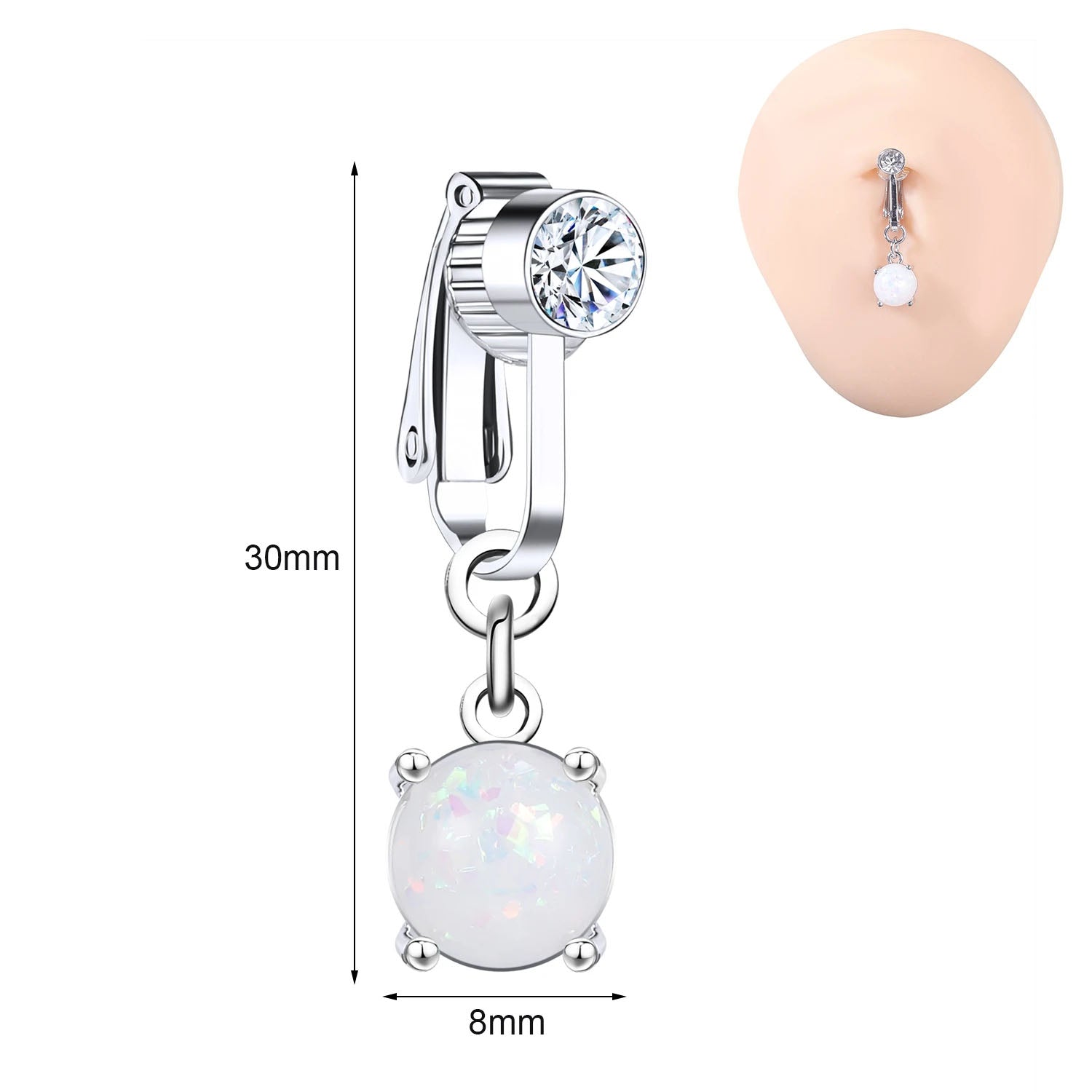 Clip-On Belly Button Piercing