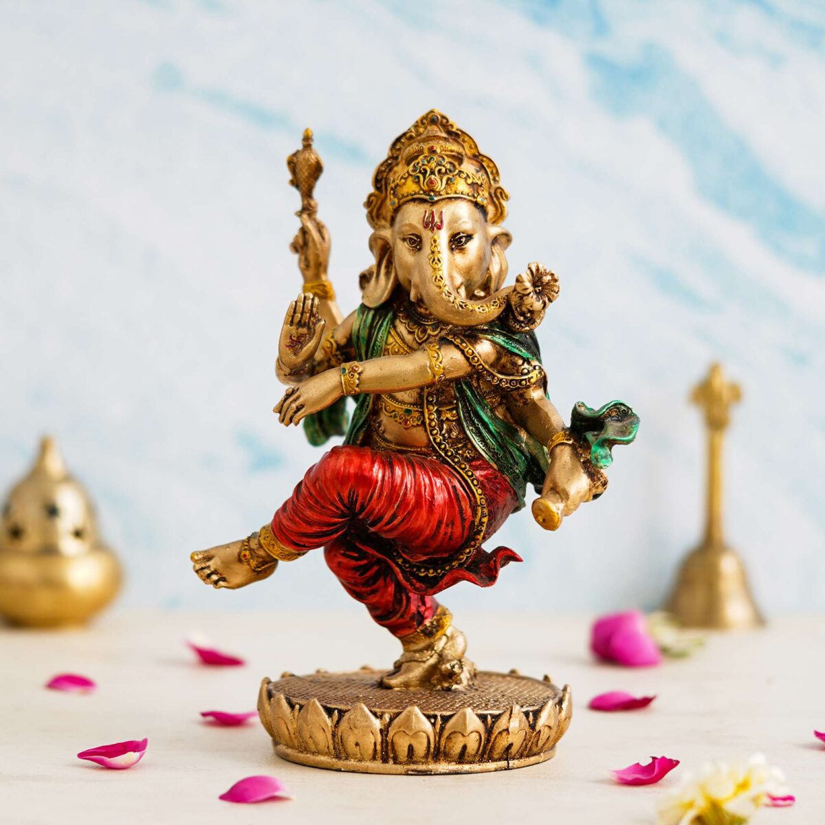 Lord Ganesha Statue Gajanana Figurine Ganpati Son of Lord Shiva Parvati Idol