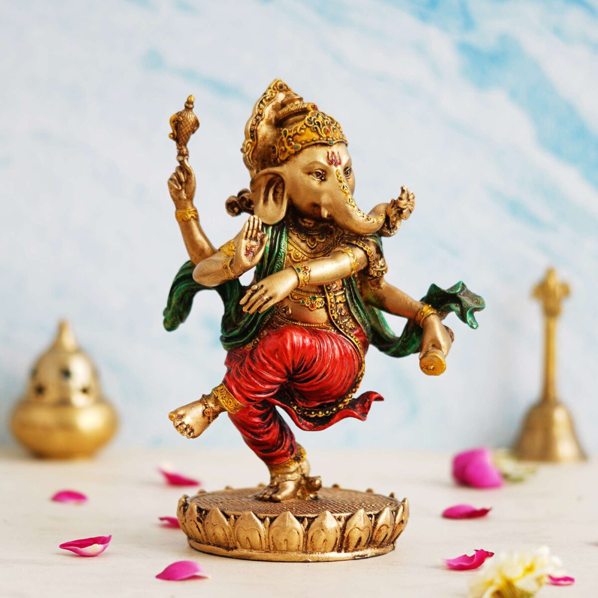 Lord Ganesha Statue Gajanana Figurine Ganpati Son of Lord Shiva Parvati Idol